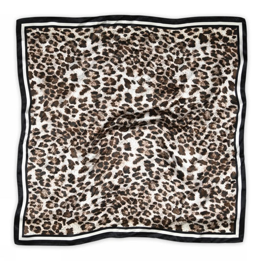 Leony Silk Scarf Dark Brown