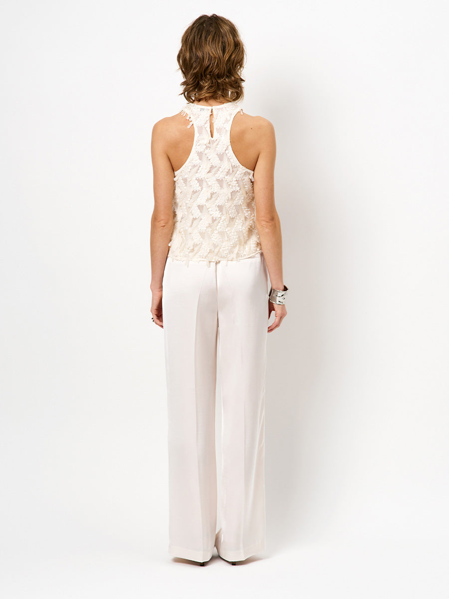 Corin Sequins Relaxed Fit Tank Top Butter Cream