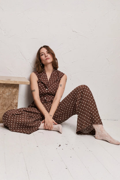 Drifter Pants Dots Brown
