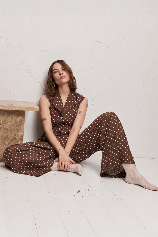 Drifter Pants Dots Brown