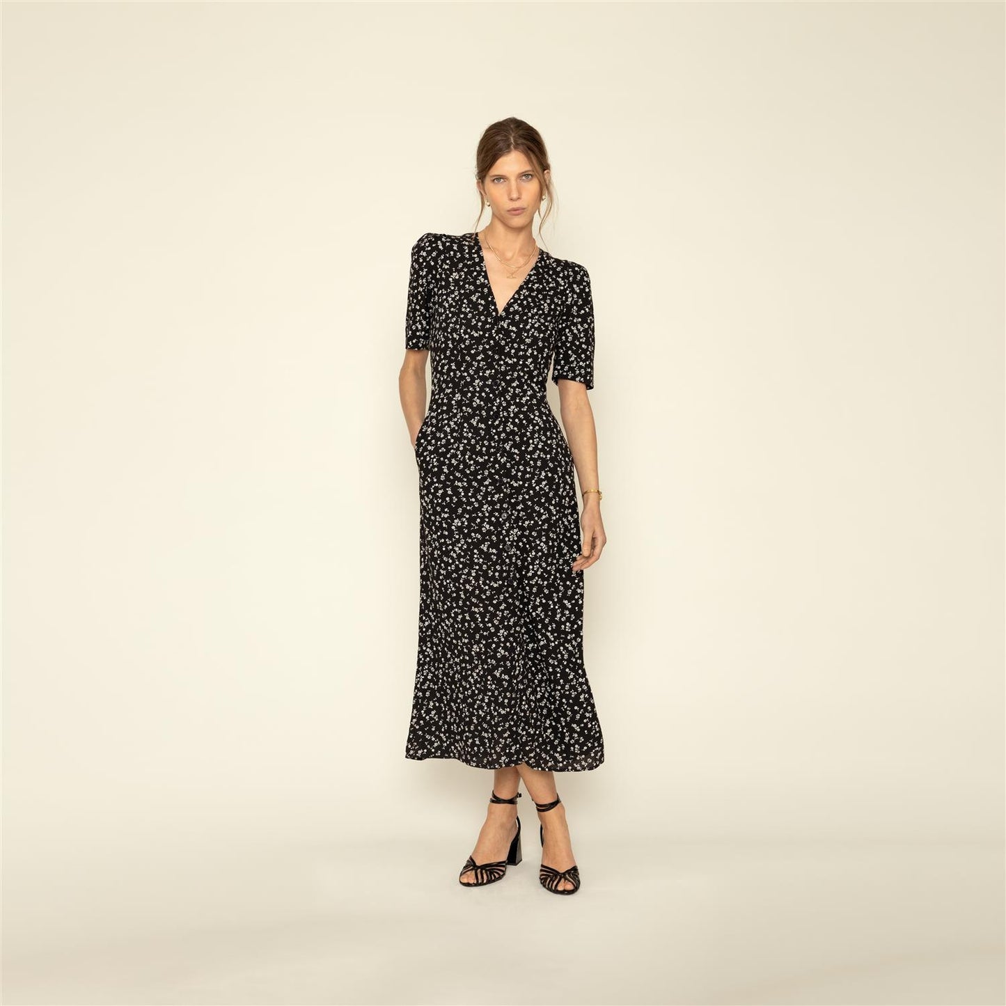 Nima Dress Bloom Black