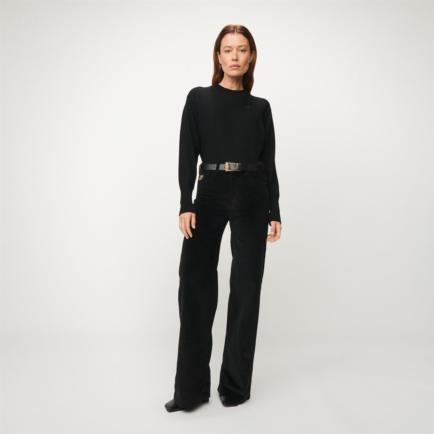 Palazzo Mistral Shiny Cord Black