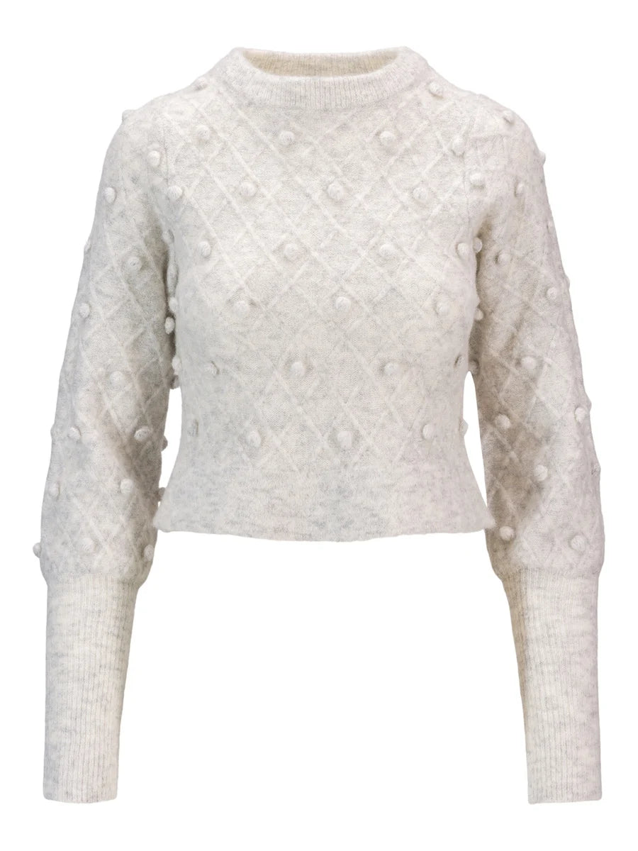 Erin Alpaca Sweater Light Grey Melange - No22 Damplassen