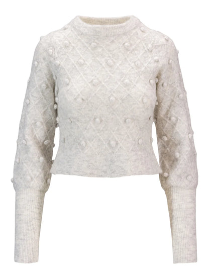 Erin Alpaca Sweater Light Grey Melange - No22 Damplassen