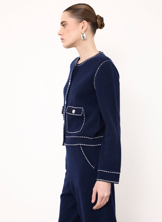 Cora Jacket Marine Ecru