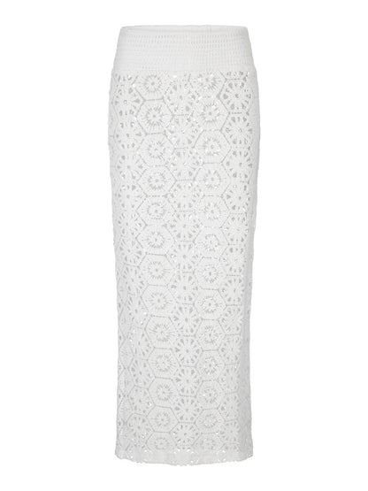 Louli Crochet Skirt White