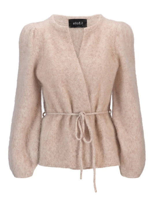 Fredrikke Chunky Cardigan Beige Melange - No22 Damplassen