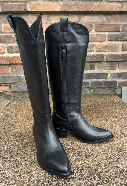 High Leather Boots Black - No22 Damplassen