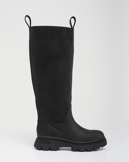 High Leather Boots New Black - No22 Damplassen