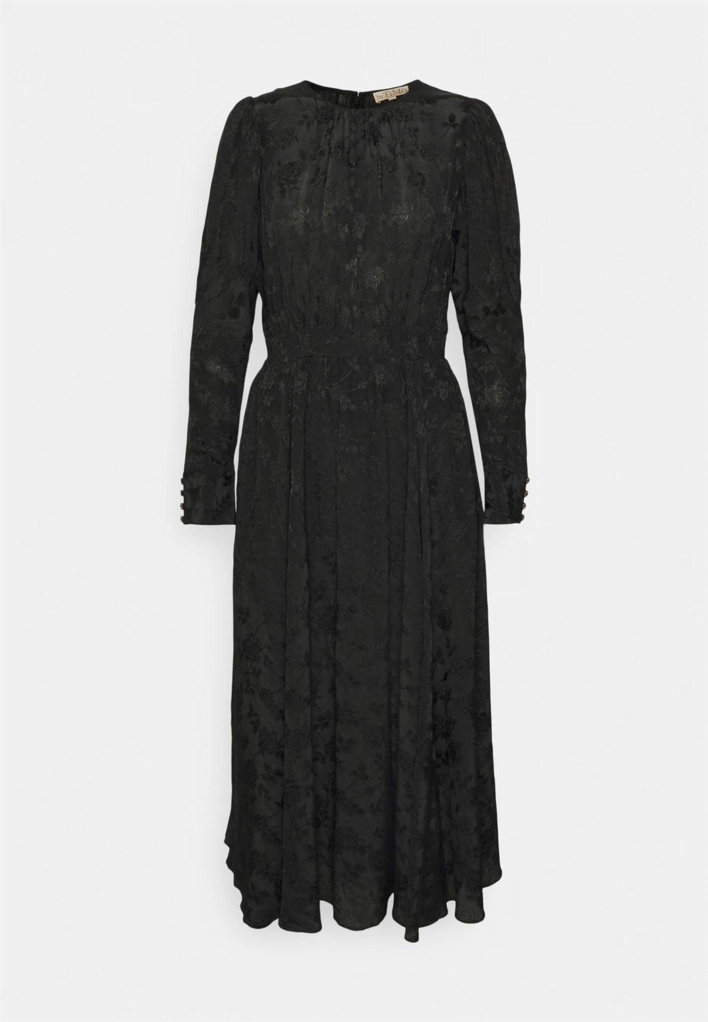byTiMo - Jacquard Midi Dress Black - No22 Damplassen