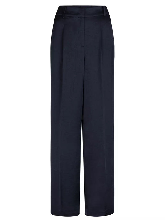 Jules Satin Creased Pants Nocturnal Blue - No22 Damplassen