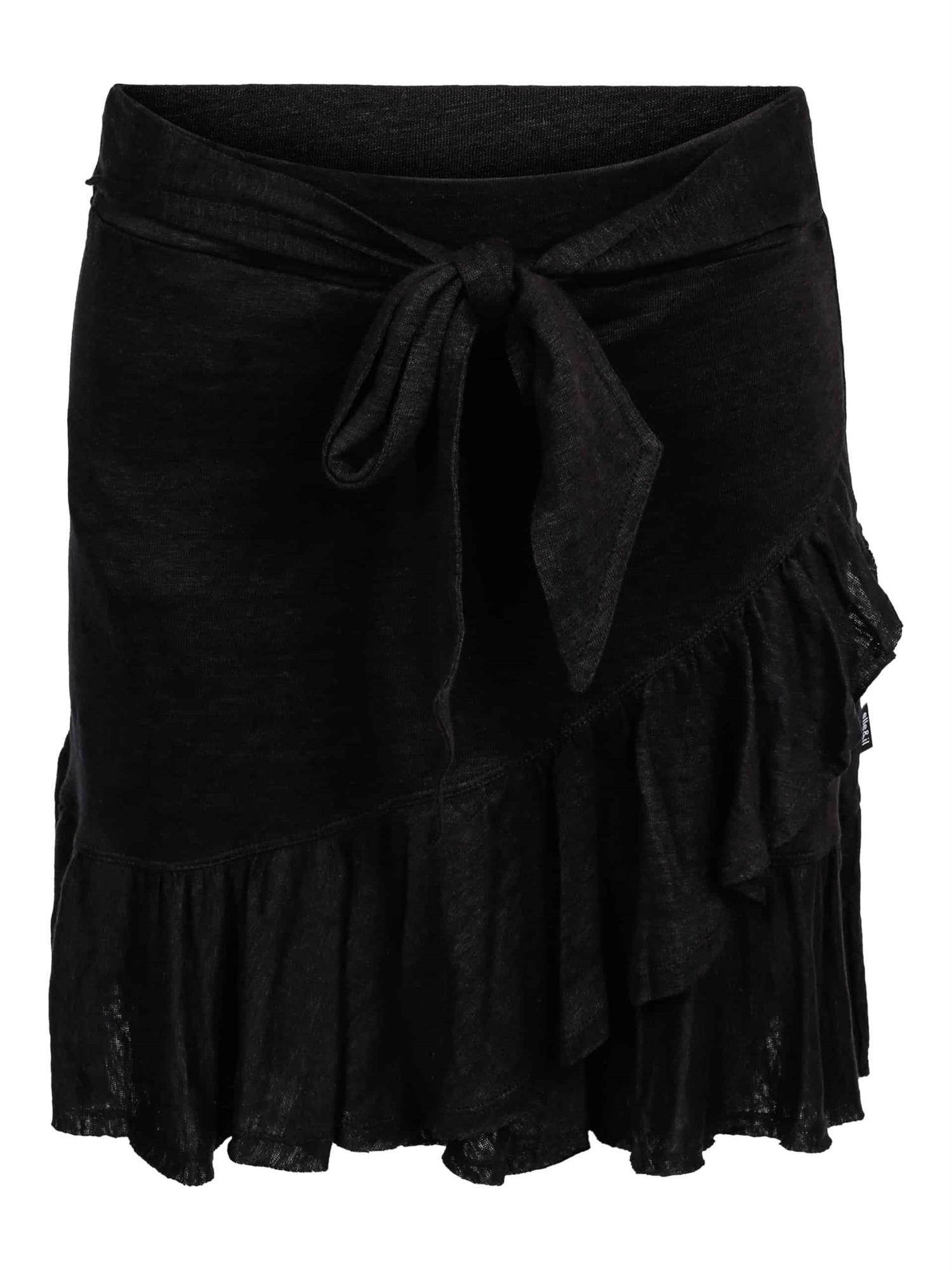 Juliette Linen Skirt Black - No22 Damplassen