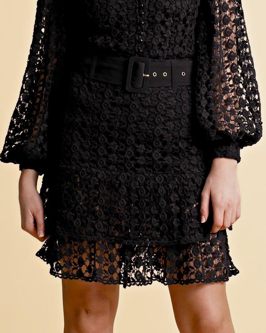 Lace Crochet Skirt Black - No22 Damplassen