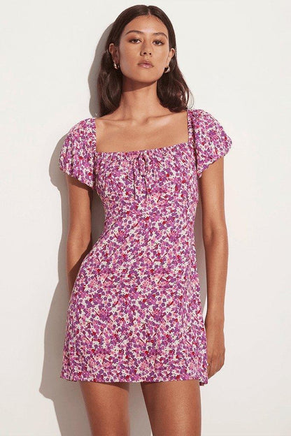 Lovita Mini Dress Lou Floral Print Violet - No22 Damplassen