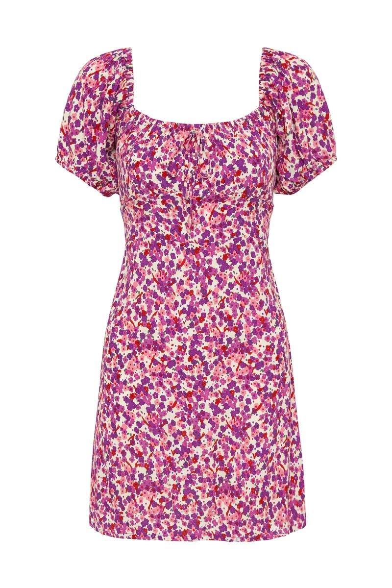 Lovita Mini Dress Lou Floral Print Violet - No22 Damplassen