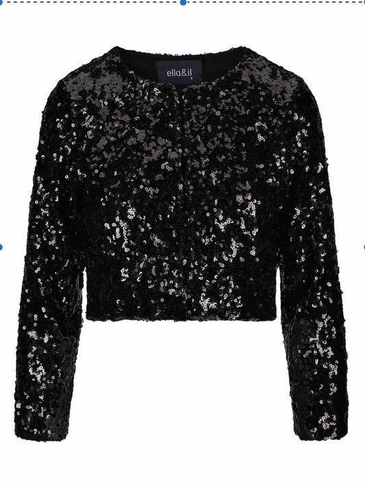 Luci Sequin Top Black - No22 Damplassen