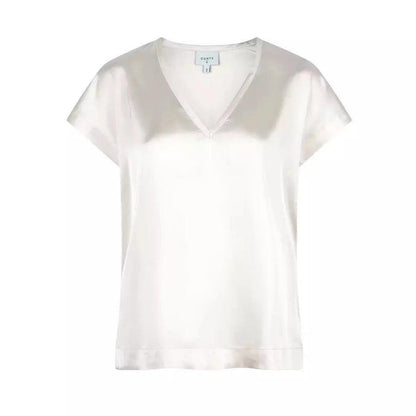 Luiza V-Neck Top Butter Cream - No22 Damplassen