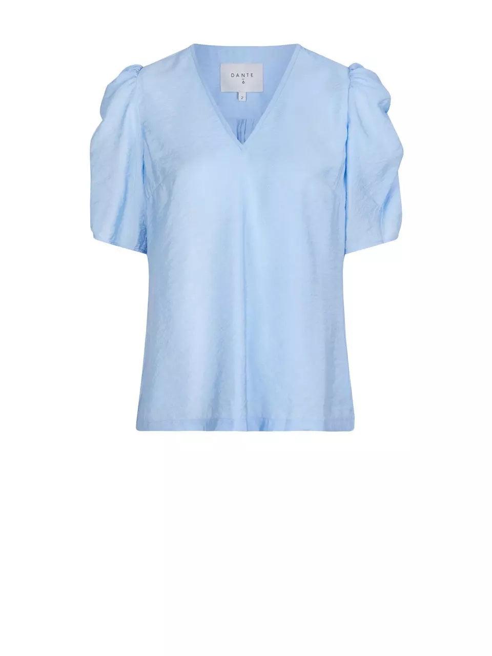 Lyza V-Neck Top Dazzling Blue - No22 Damplassen