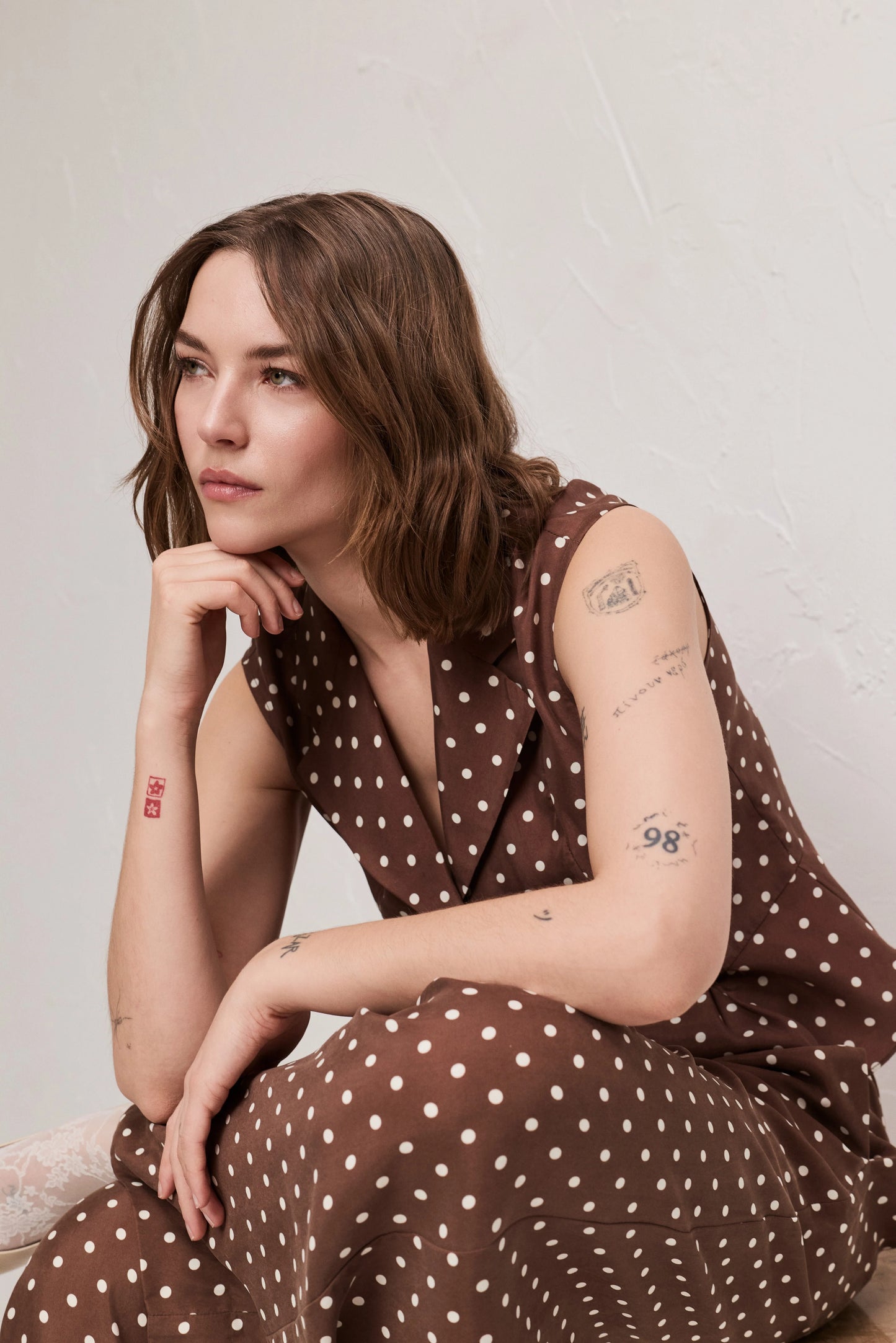 Melrose Blouse Dots Brown