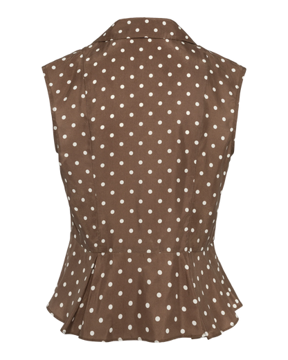 Melrose Blouse Dots Brown