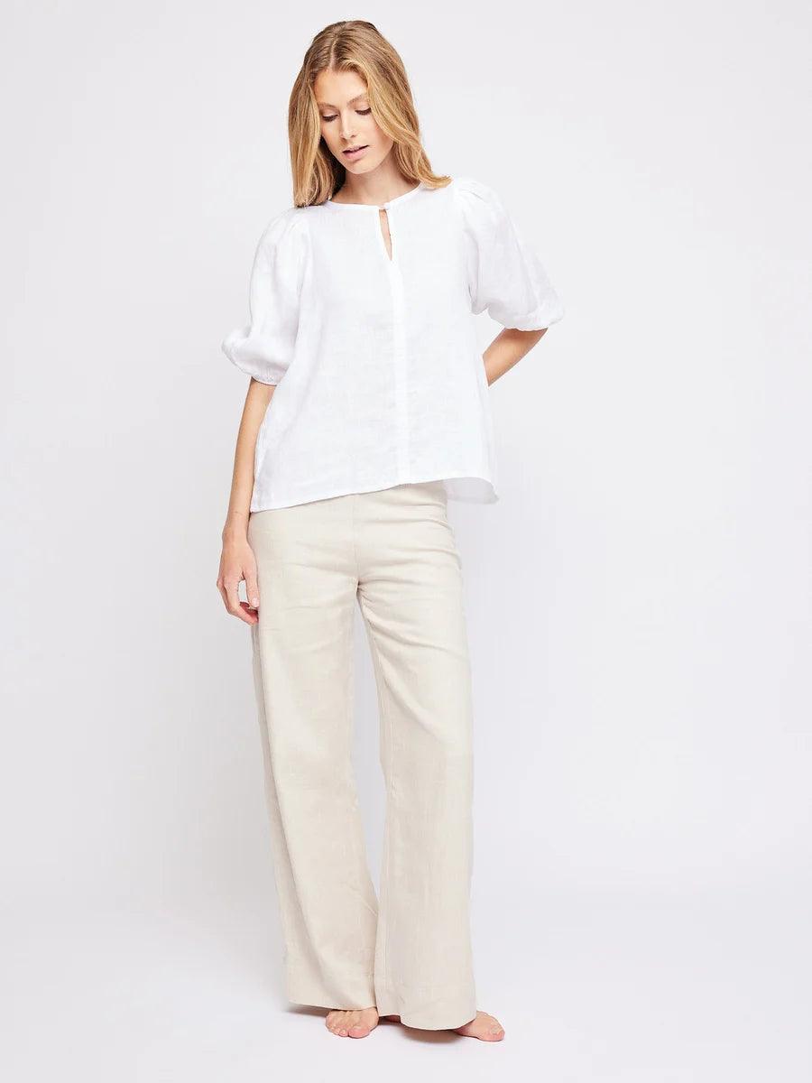 Molly Linen Pants Beige - No22 Damplassen