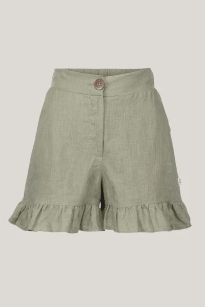 Mynthe Linen Shorts Green - No22 Damplassen