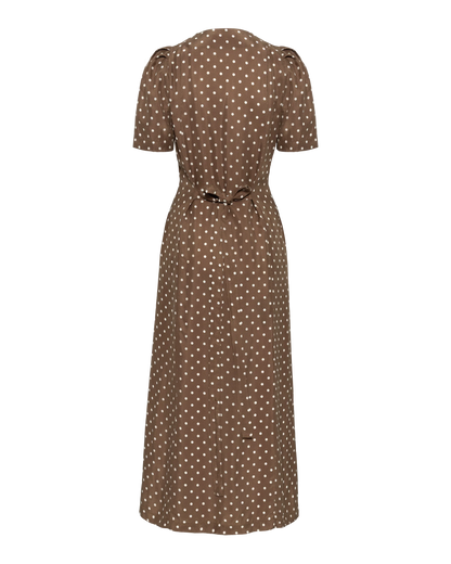 Nima Dress Dots Brown