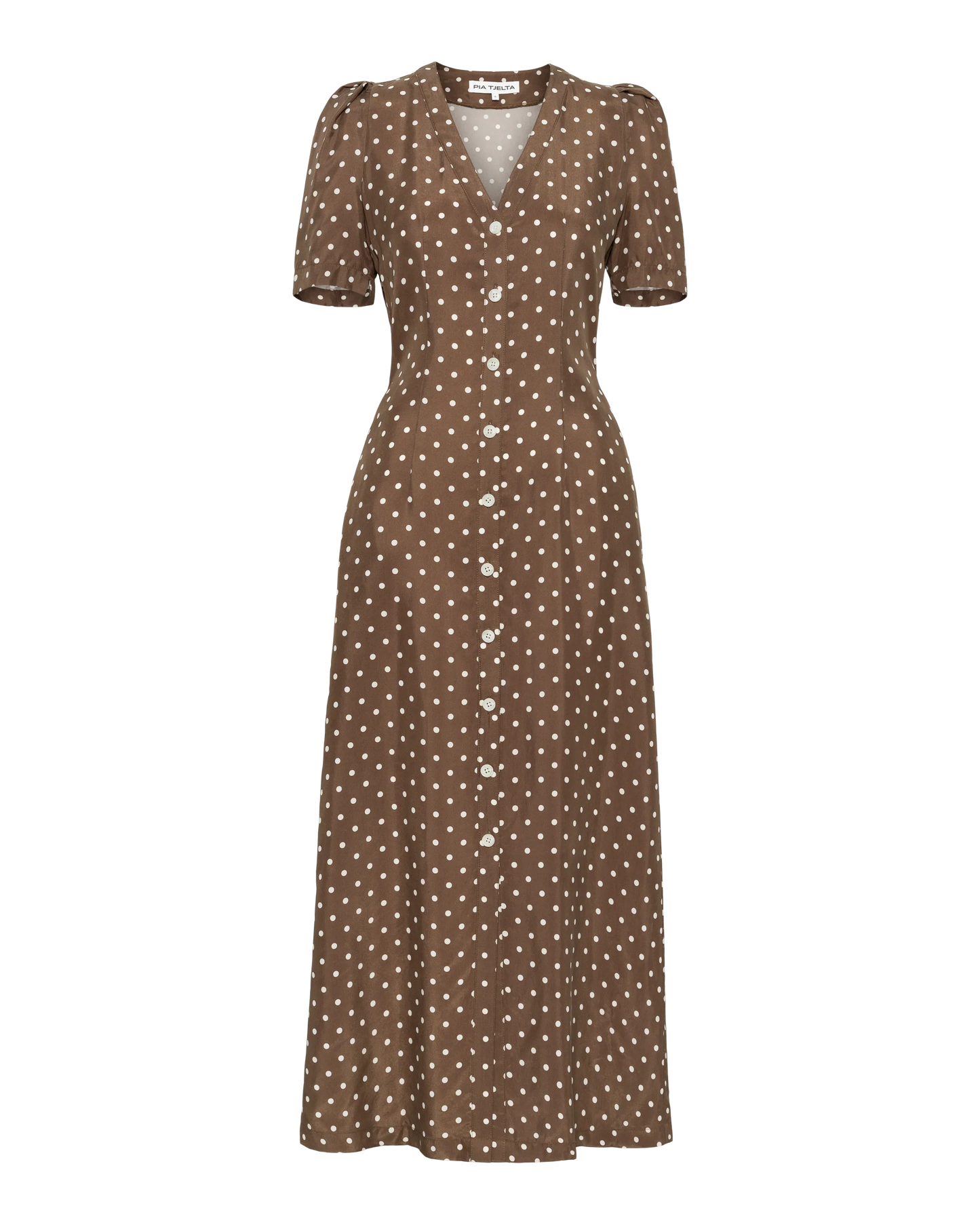 Nima Dress Dots Brown