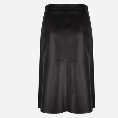 Noora Leather Skirt Raven - No22 Damplassen
