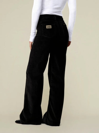 Palazzo Mistral Shiny Cord Black