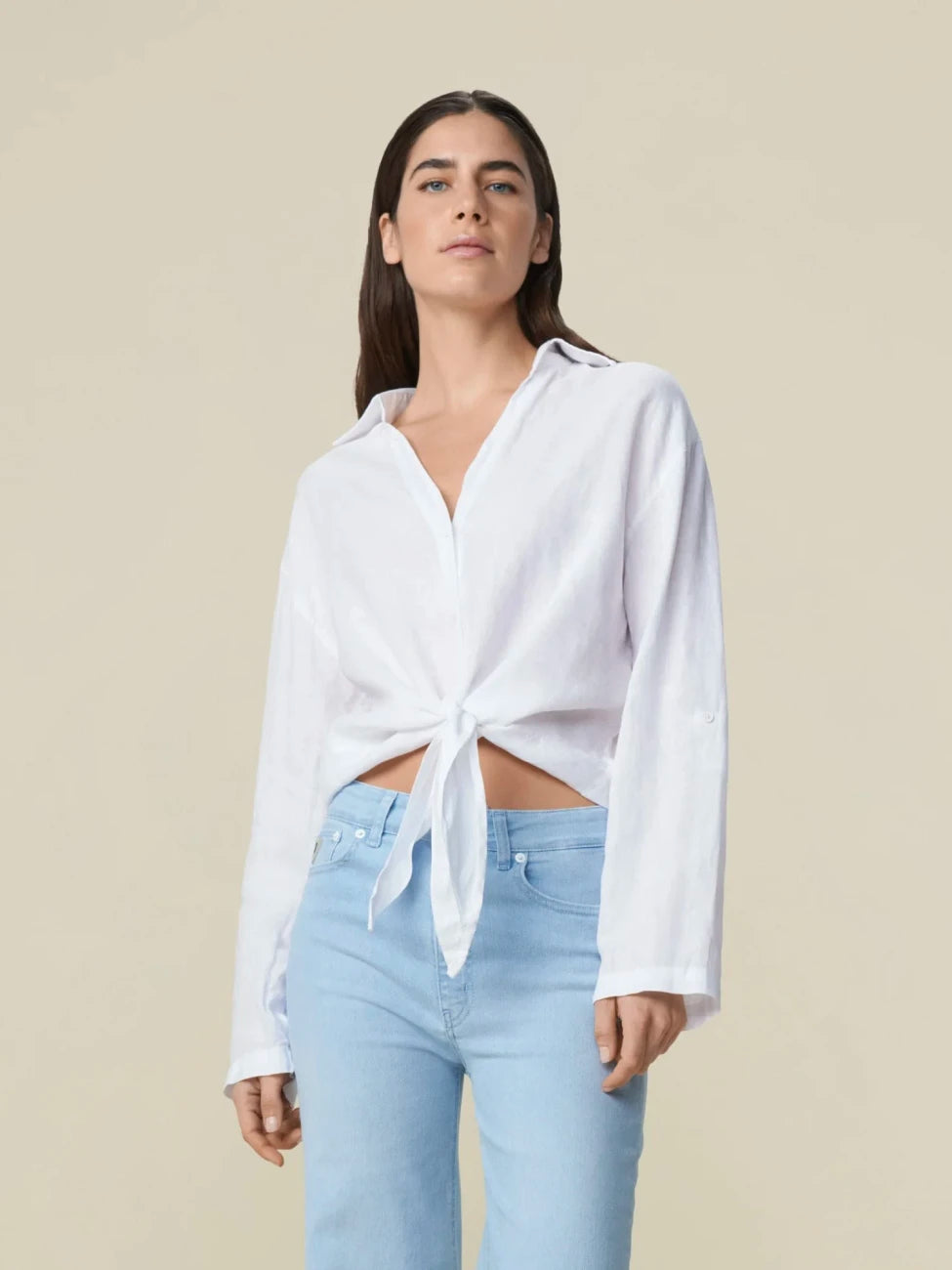 Pia Linen Shirt Pearl Blue