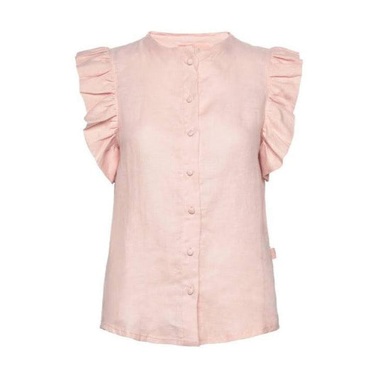 Pauline Linen Shirt Dusty Pink - No22 Damplassen