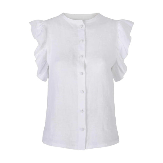 Pauline Linen Shirt White - No22 Damplassen