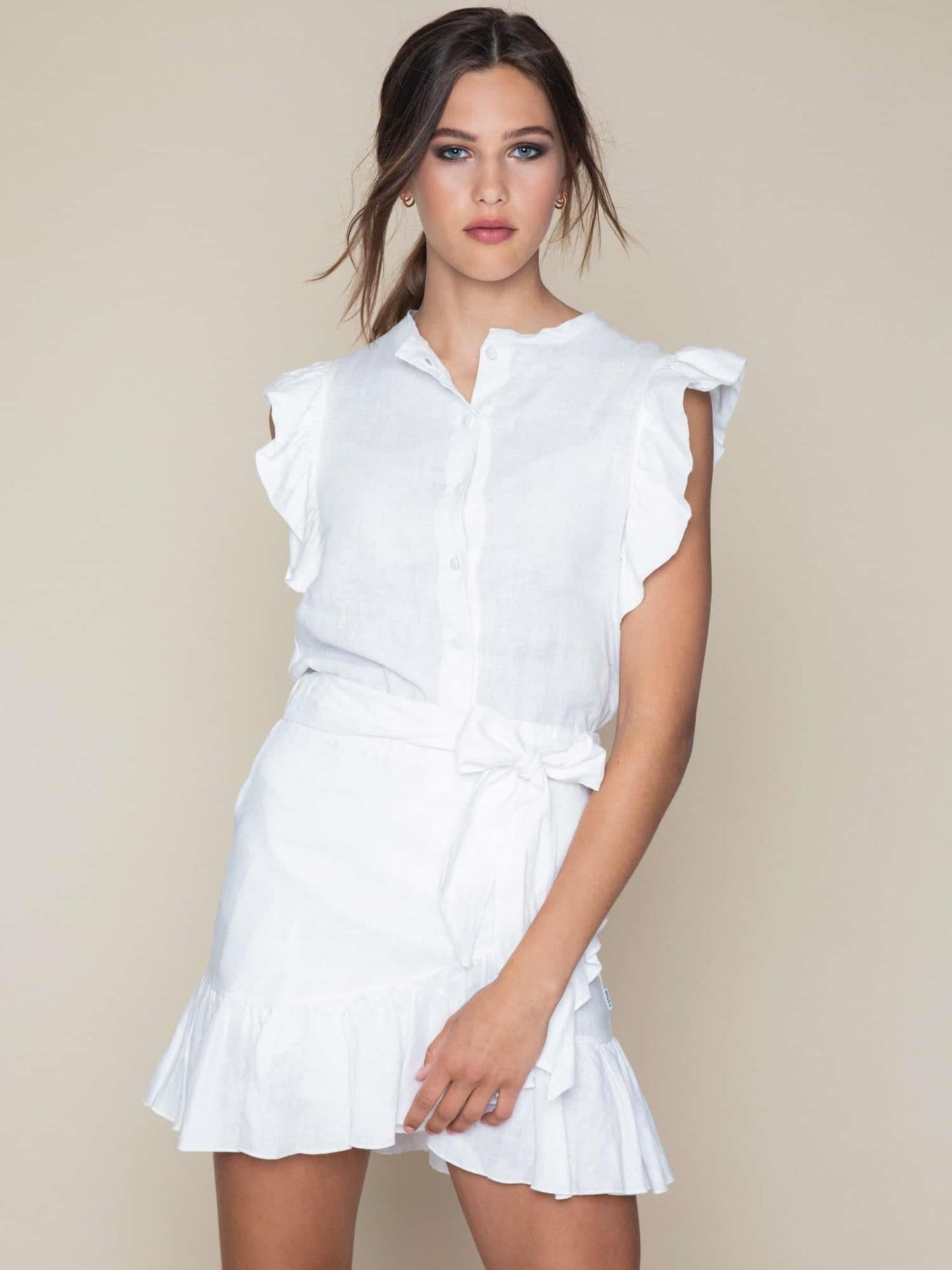 ella&il - Pauline Linen Shirt White - No22 Damplassen