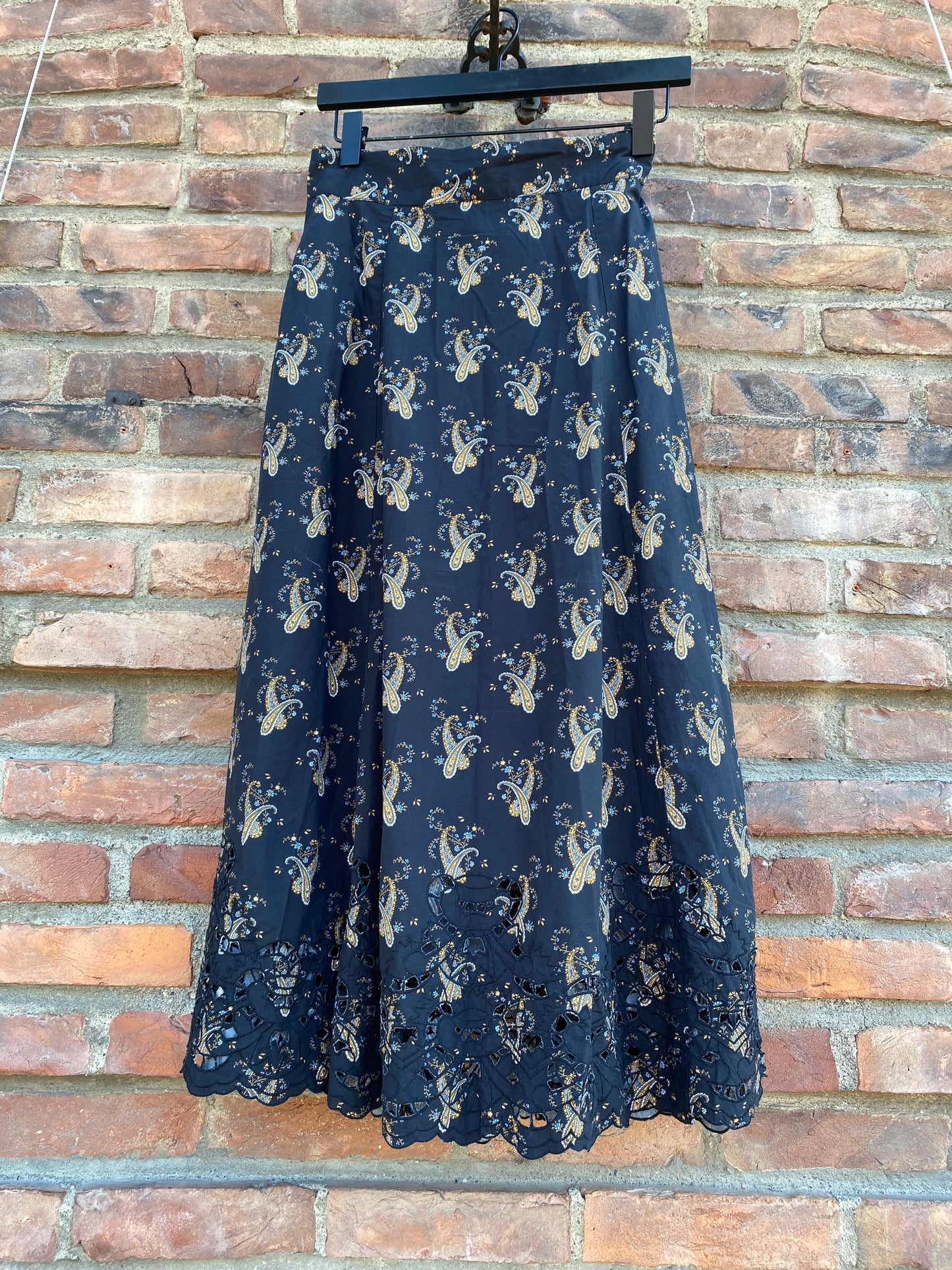 Poplin Maxi Skirt Midnight Paisley - No22 Damplassen