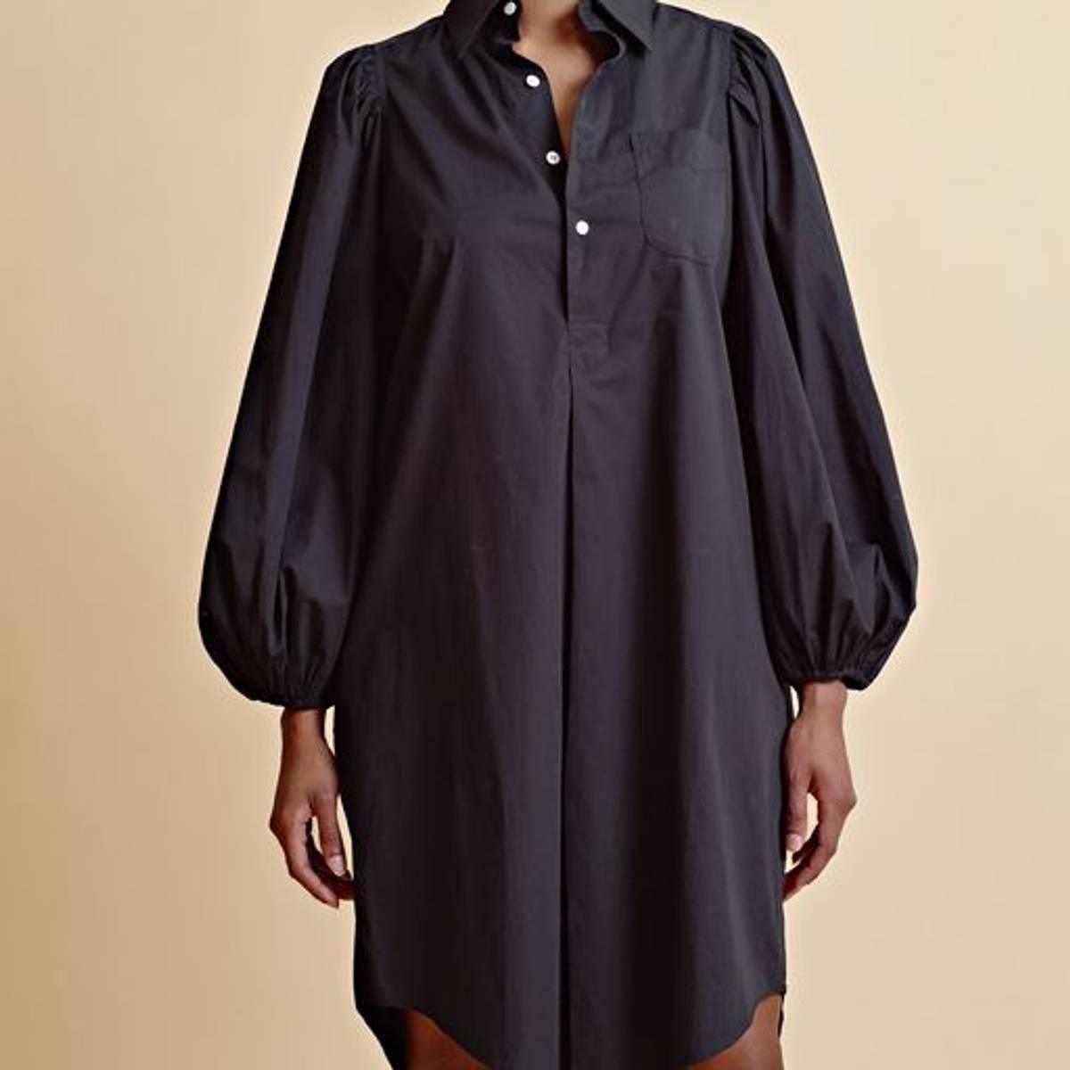 Poplin Shirt Dress Black - No22 Damplassen