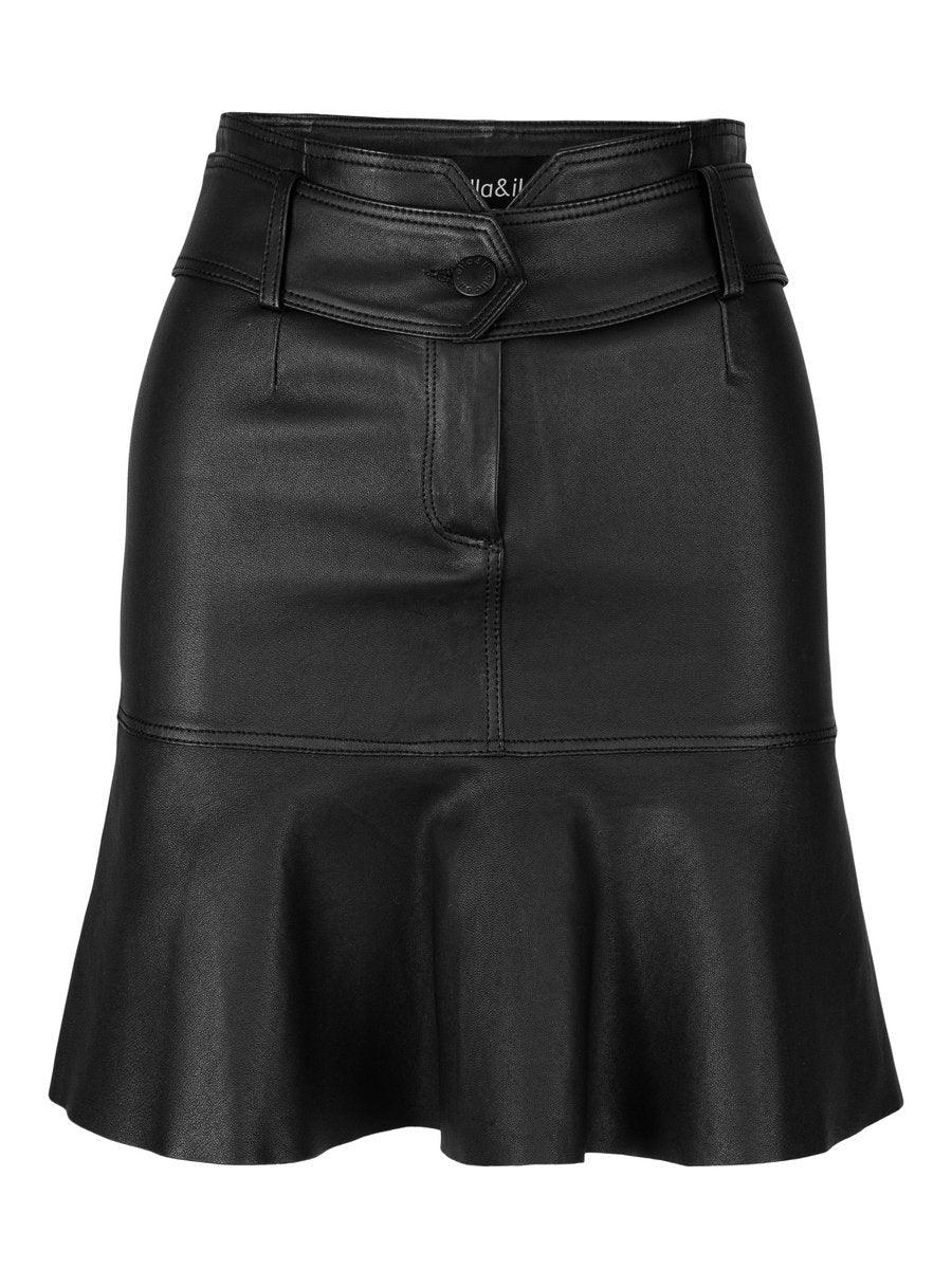 Shiva Leather Skirt Black - No22 Damplassen