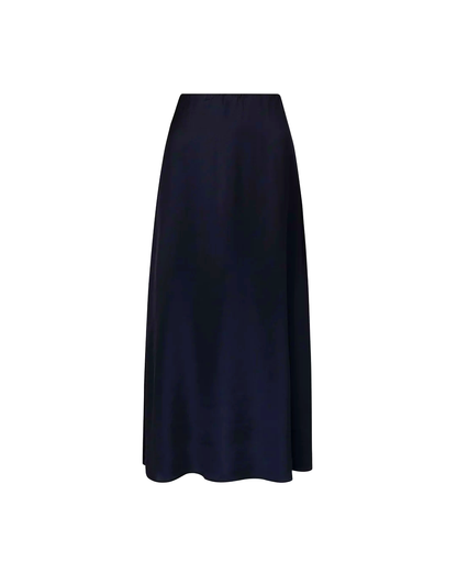 Satin Skirt Dark Blue