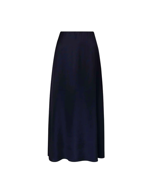 Satin Skirt Dark Blue