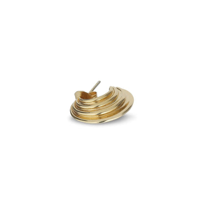Small Sculpture Earrings Gold - No22 Damplassen