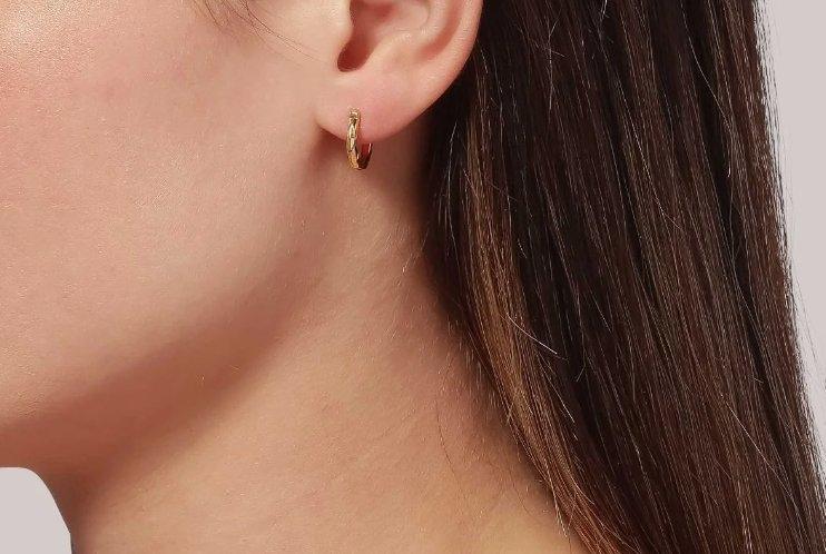 Tiny Rhombus Earrings Gold - No22 Damplassen