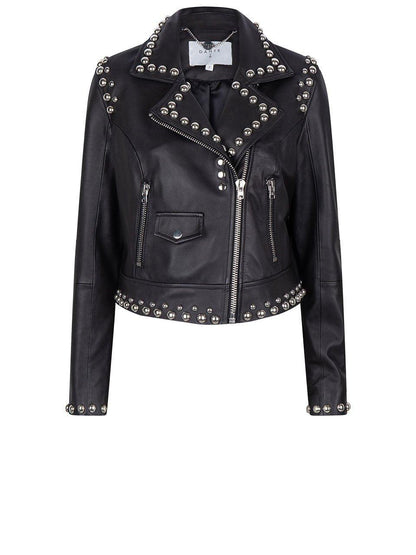Toujours Studs Leather Jacket Black - No22 Damplassen