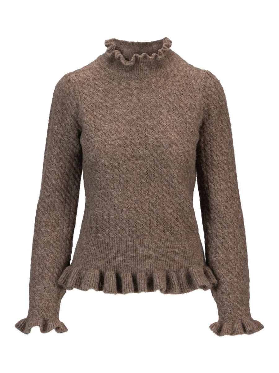 Vienna Alpaca Sweater Walnut - No22 Damplassen