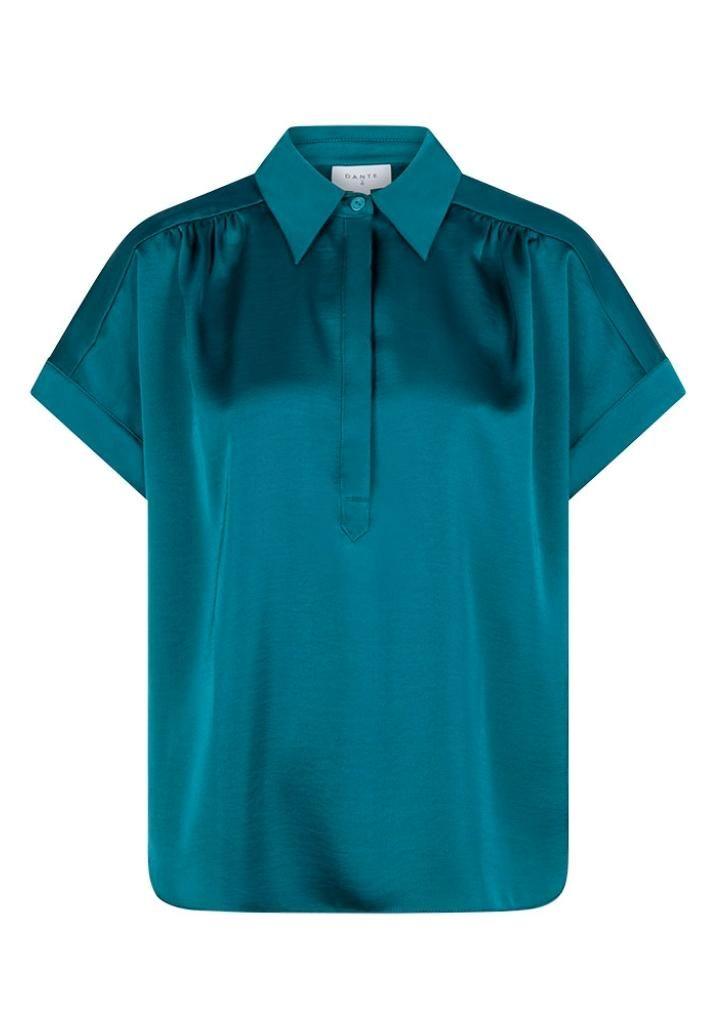 Zelena Slouchy Fit Shirt Teal - No22 Damplassen