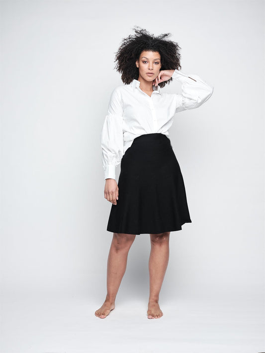 Darja Merino Skirt Black - No22 Damplassen