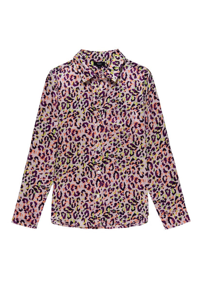 Kate Silk Shirt Neon Cheetah - No22 Damplassen