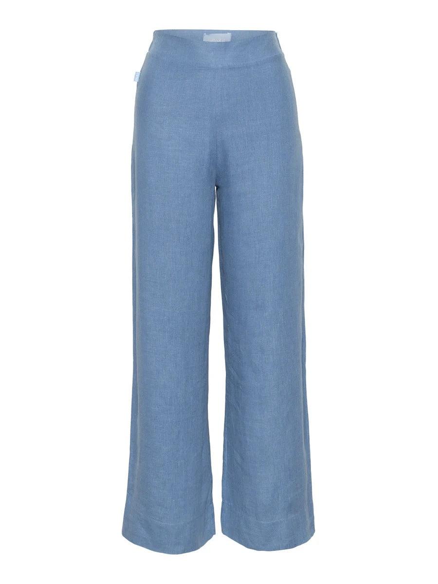 Molly Linen Pants Jeans Blue - No22 Damplassen