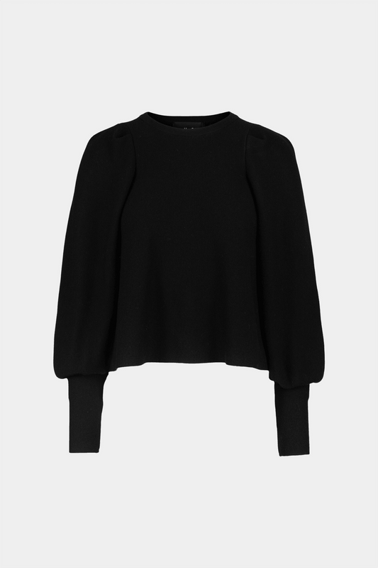 Pernilla Merino Sweater Black - No22 Damplassen