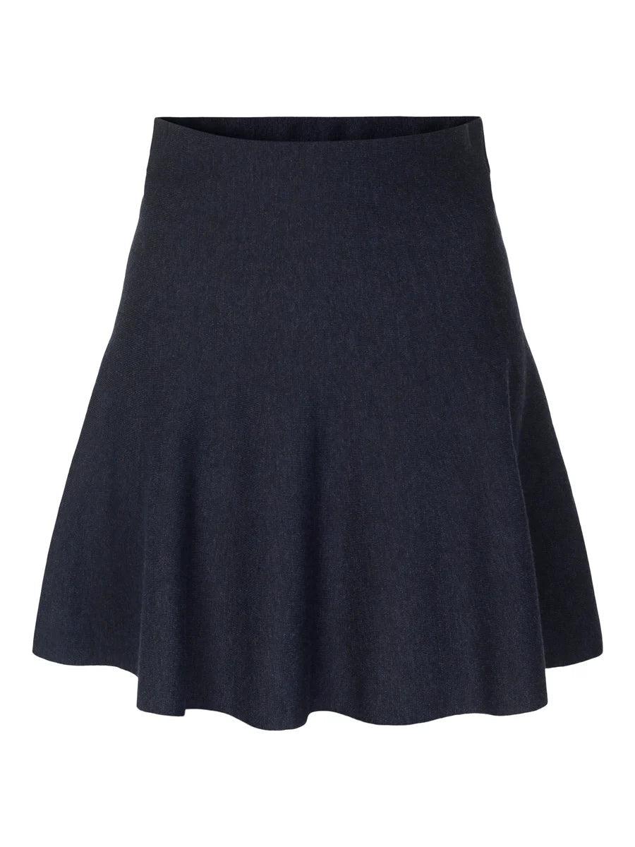 Triny Merino Skirt Navy - No22 Damplassen
