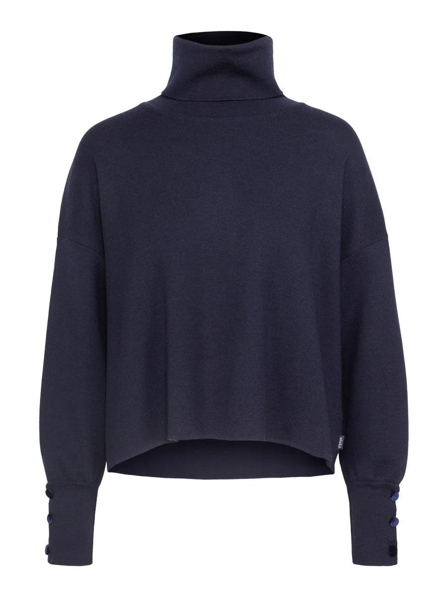 Tyra Merino Sweater Navy - No22 Damplassen